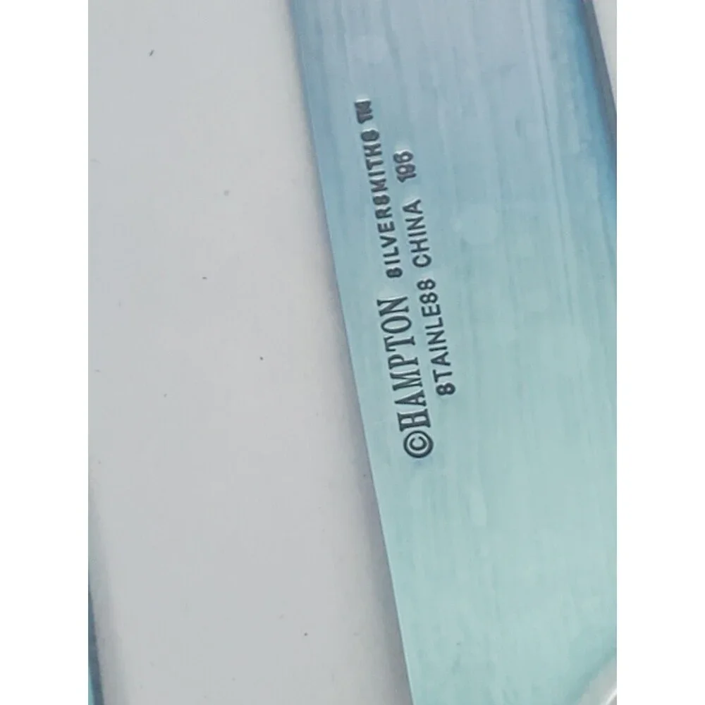 Vintage Hampton Silversmiths Pearlized Acrylic Dinner Knives 196 China Set of 4